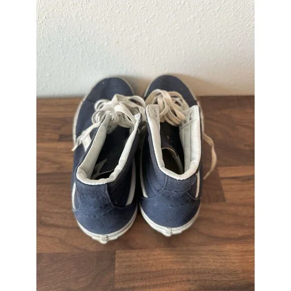 Vans High Top Sneakers Women's Size 10 Men's Size 8.5 Navy Shoes - Picture 6 of 10